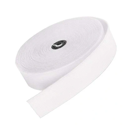 Image of Flat Elastic Wide Bands Stretch Band Sewing Waistbands, Crafts, Wig Making 6 metres (White, 25mm)