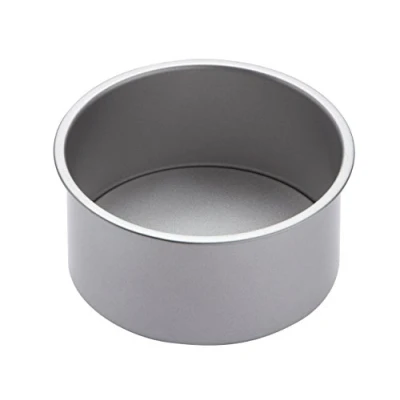 Image of KitchenCraft KC2BK14 Deep Cake Tin with Loose Base and Non Stick Coating, 18 cm, Silver