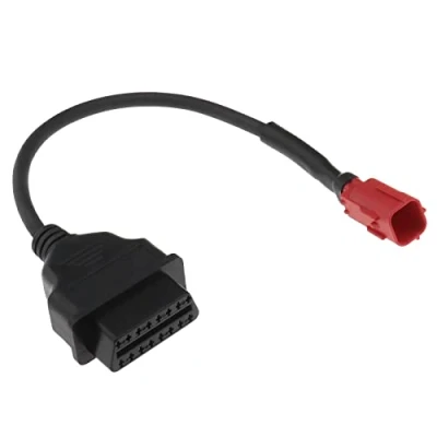 Image of YINETTECH 6 Stitches to OBDII 16 needle Adapter Cables Replacement Compatible with Yamaha 6Pin OBD2 Diagnostic Cable Accessories 31cm