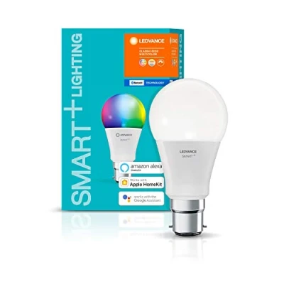 Image of LEDVANCE Smart Led Lamp With Bluetooth, B22D, Light Color Changeable (2700 6500 k), Rgb Colors Changeable, Controllable Alexa, Google And Apple Voice Control, + Bt Cla60 Multicolour