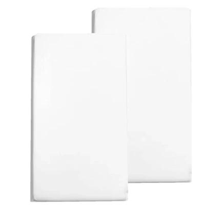 Image of 2 x Cot Bed sheets 120x60 Fitted Polyester Soft Hypoallergenic Fully Elasticated Skirt Breathable Easy Care