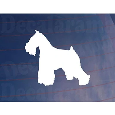 Image of 2X Car Sticker Schnauzer Silhouette Cute Novelty Van Window Door Bumper Home House Decal