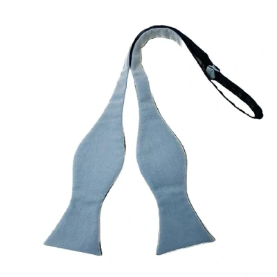 Image of King &amp; Priory Light Baby Blue Velvet Self Tie Bow