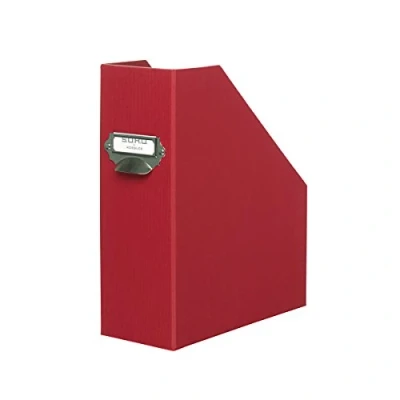 Image of Rossler Soho A4 115mm Magazine Box with Handle and Index Holder Red