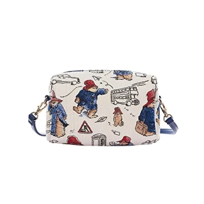 Image of Signare Handbag, Travel Bag, Cosmetic Crossbody bag etc with Paddington Bear design (Hip Bag)