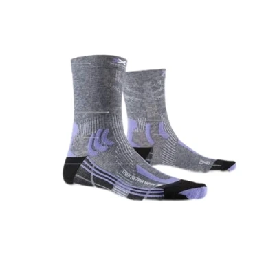 Image of X Socks Trek Retina Women Outdoor Trekking Hiking Walking Grey Multi Coloured Melange/Dust, 35/36