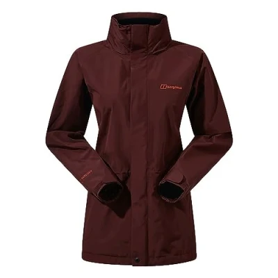 Image of Berghaus Women&#039;s Glissade III InterActive Gore Tex Shell Waterproof Jacket Durable Versatile Design Tex, Burgundy Fawn, 12