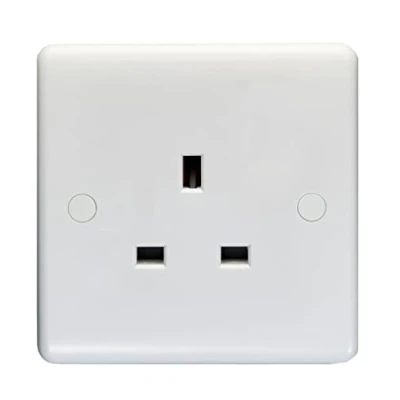 Image of Eurolite Enhance White Plastic 13A 1 Gang Unswitched Socket