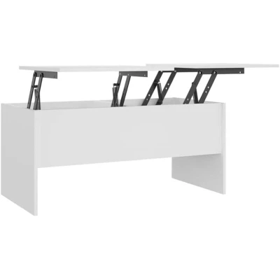 Image of vidaXL Coffee Table White 102x50.5x46.5 cm Engineered Wood