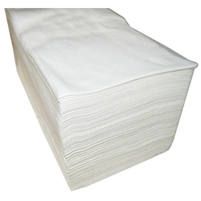 Image of Disposable Towels Spun Lace 40 x 80 cm, 100 Units, Hairdressing/Beauty Salon, White