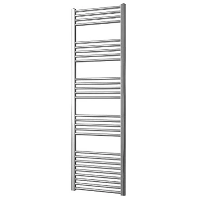 Image of Greened House Chrome Straight Heated Towel Rail 500mm wide x 1600mm high Flat Central Heatingbathroom Radiator