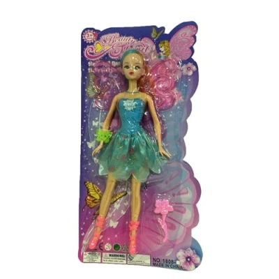 Image of PEBBLE HUG Fairy Princess Doll, Durable and Beautiful, for Girls, Kids, Babies, Tinker Bell, Safe Durable, Versatile Play, Great Toy Gift Ages 3 Years &amp; Up (Blue)