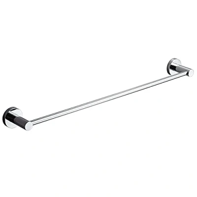 Image of Towel Bar Rail 20cm 100cm, Wall Mounted Round Rod for Bathroom or Kitchen, Single Holder Screws Mounting Polished Chrome Finish (Size : 20cm)