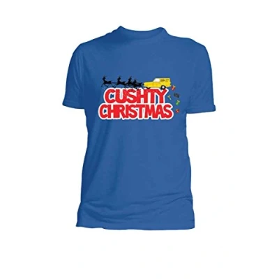 Image of Only Fools and Horses Cushty Christmas Official T Shirt Limited Edition (M, Blue)