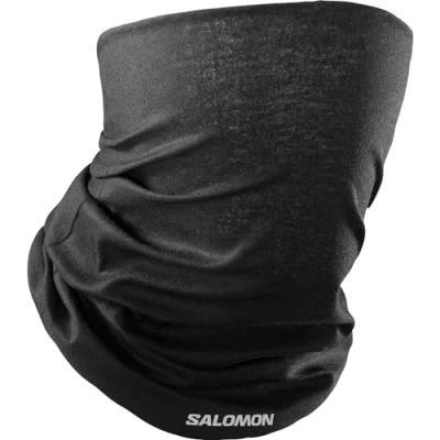 Image of Salomon Cross Unisex Neckwarmer, New Fabric, Style, and Protection, Trail Running Hiking Ski, Black, One Size