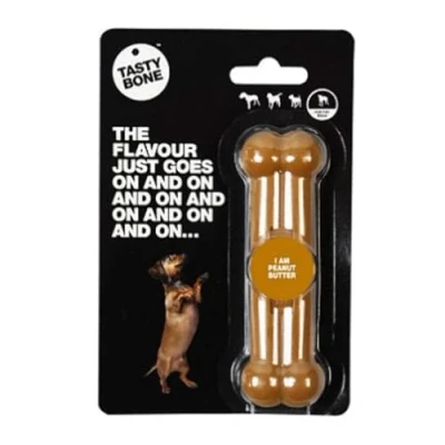 Image of TASTYBONE Nylon Dog Chew Bone Peanut Butter Toy, Chicken, 0.031 kg