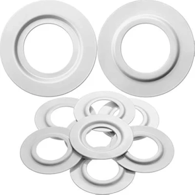 Image of 8 Pieces Metal Lamp Shade Reducer Ring for ES/E27 to BC/B22 Plate Light Fitting Lampshade Washer Adaptor Converter(White)