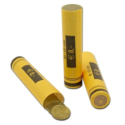 Image of effektivo Euro Paper Coin Sleeves for 20 Cent Coins. Contents: 80 Pieces