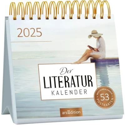 Image of Postkartenkalender Der Literaturkalender 2025