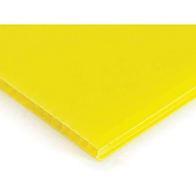 Image of Yellow Fluted Corrugated Boards. High Impact. Sized to A4 16 Sheets. By Vesey Gallery ®