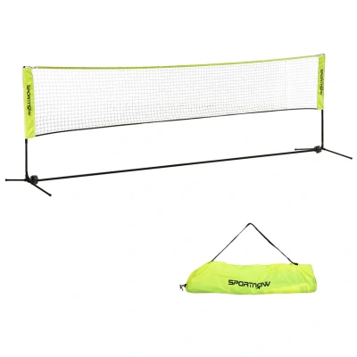 Image of SPORTNOW 3/4m Badminton Net, Foldable Height Adjustable Outdoor Sports Net with Carry Bag, for Tennis, Badminton, Pickleball, Volleyball