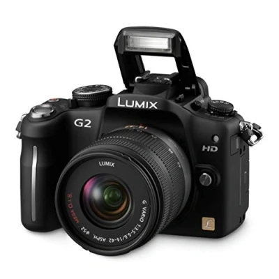 Image of Panasonic Lumix DMC G2 12.1 MP Live MOS Interchangeable Lens Camera with 3 Inch Touch Screen LCD and 14 42mm G VARIO f/3.5 5.6 MEGA OIS (Black) (Renewed)