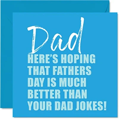 Image of Funny Birthday Cards for Dad Jokes Joke Happy Card from Son Daughter, Father Gifts, 145mm x Father&#039;s Day Greeting Gift Daddy Papa