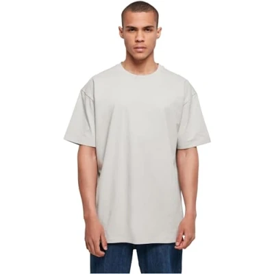 Image of Build Your Brand Men&#039;s Heavy Oversize tee T Shirt, Light Asphalt, XS