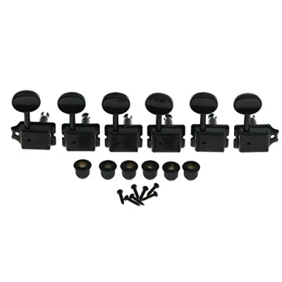 Image of Dopro Black Split Shaft Vintage Guitar Tuning Keys Pegs Tuners Machine Heads for Strat Tele