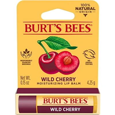 Image of Burt&#039;s Bees Wild Cherry Moisturizing Lip Balm