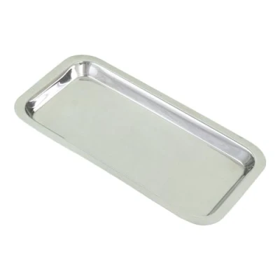 Image of Medical Rectangular Flat Instrument trays Medical, Dentistry, Tattoo studio,Veterinary and Multipirpose Use (24x11x1.5cm)