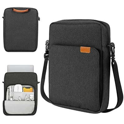 Image of TiMOVO 9 11 Inch Tablet Sleeve Bag with Shoulder Strap for iPad 10th Gen. 10.9&quot;, 9th/8th/7th 10.2&quot;, Air 11/Air 5th/4th 10.9&quot;,Galaxy Tab A9+/A9 Plus 11&quot;, Black &amp; Grey
