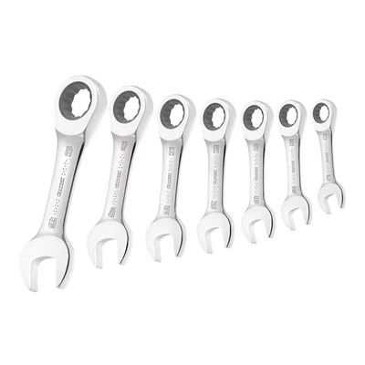 Image of Britool E111104B Stubby Ratchet Spanner Set (7 Pieces)