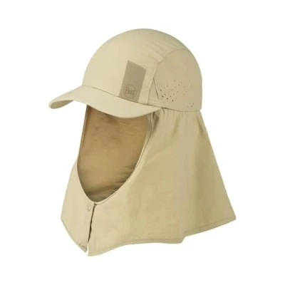 Image of Buff Desert Cap Brown S/M Ideal for running and outdoor activities with sun protection.