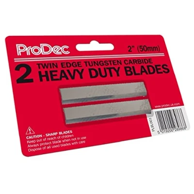 Image of ProDec 2 Pack Blades for Twin Edge Die Cast Heavy Duty Scraper Silver PLBL003