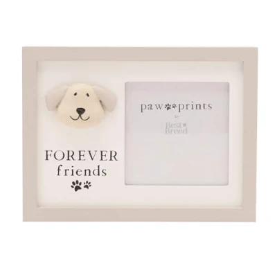 Image of Dog Photo Frame with 3D Pebble Design Best of Breed Pet Forever Friends Memorial