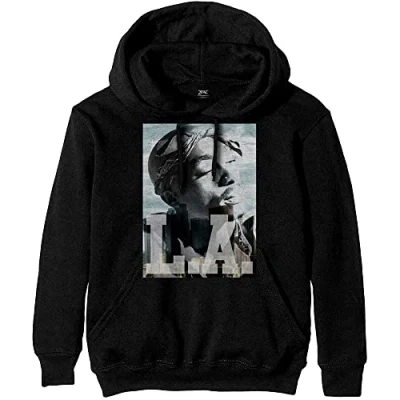 Image of Band Monkey Tupac Unisex Pullover Hoodie LA Skyline