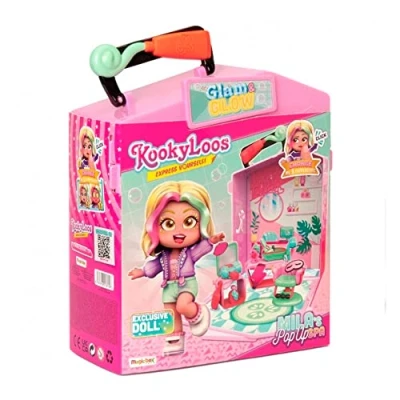 Image of Mila’s Pop Up Spa with more than 15 accessories and exclusive doll 3 funny expressions. Includes clothes footwear, beauty accessories, dressing table mirror