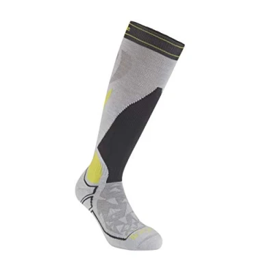 Image of Bridgedale Men&#039;s Midweight Ski Merino Endurance Socks, Large, Light Grey/Graphite
