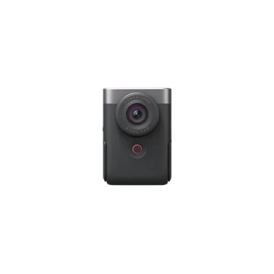 Image of Canon PowerShot V10 4K Vlogging Camera Starter Kit (Silver) All in One, Pocket Sized, Built Stand, for YouTube, Live Streaming Accessories, Bluetooth, Wi Fi, UVC/UAC