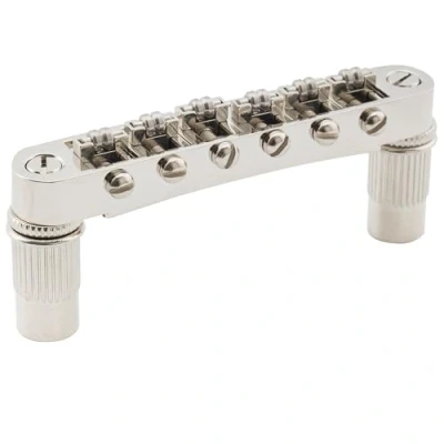 Image of Musiclily Pro Roller Saddles Tune O Matic Guitar Bridge for Les Paul LP SG Electric Guitar, Nickel