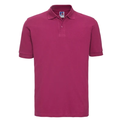 Image of Russell Athletic Mens Classic Cotton Pique Polo Shirt (Fuchsia) Size X Large