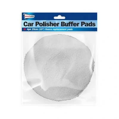 Image of Streetwize Car Polishing Bonnet Buffer Pads 4 Pieces Reusable Will fit any standard 10 polisher