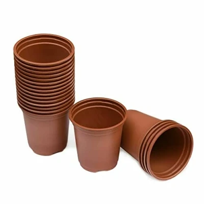 Image of Thompson and Morgan 9cm diameter Terracotta Plastic Grow Pots Garden Plant Flower Seed Seedlings Pot 20 Pack
