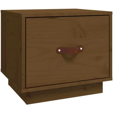 Image of vidaXL Bedside Cabinet Honey Brown 40x34x35 cm Solid Wood Pine