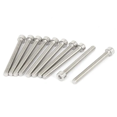Image of Sourcingmap M4x40 Stainless Steel Hex Head Cap Socket Screws 10pcs Silver Tone