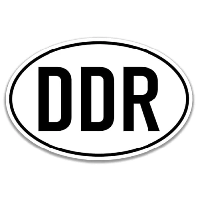 Image of Dykgraaf DDR Sticker Country Number Plate Germany Car Motorcycle Truck Boat Trailer East Ossi ONostalgia