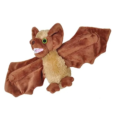 Image of Wild Republic 22498 Huggers, Brown Bat Plush, Slap Bracelet Stuffed Animal, Kids Toys, 8 Inches