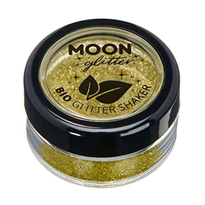 Image of Biodegradable Eco Glitter Shakers by Moon Gold Cosmetic Bio Festival Makeup for Face, Body, Nails, Hair, Lips 5g
