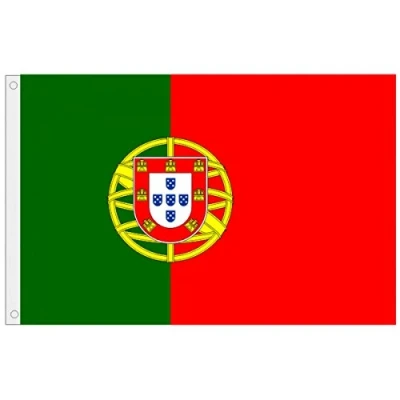 Image of SHATCHI National Portugal Portuguese Football Fans Supporter Flag with Eyelets Large 5 x 3ft, Polyester
